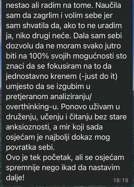Utisak klijentkinje 56